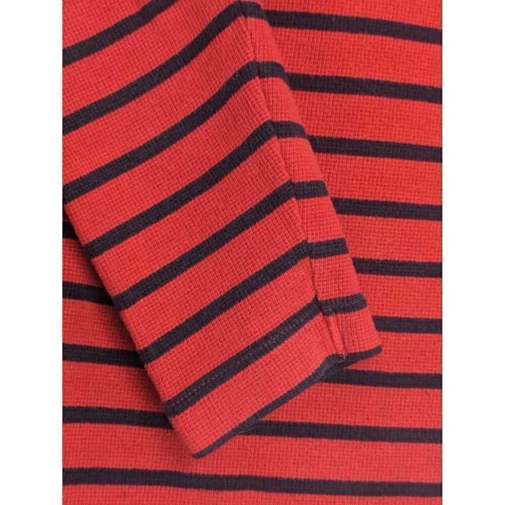 Lauren Ralph Lauren Red Striped Blue Long Sleeve Sweater Gold Crest Women's M - Picture 6 of 6